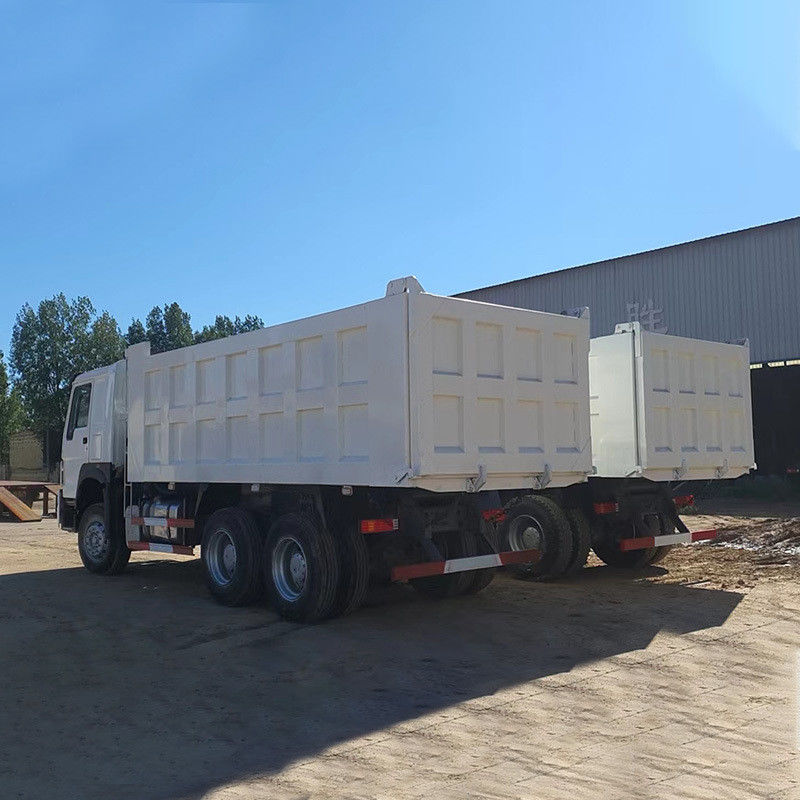 2 Velocidade inversa Janela automática Sinotruck Howo 371 375 Caminhão de despejo usado Caminhão de descarga