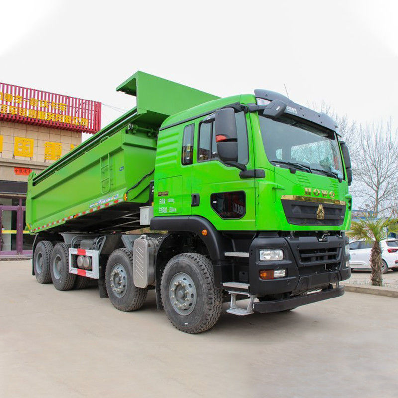 Ar condicionado automático 460HP 6,5m Howo Tiper Truck 12 Wheels Diesel Used Dump Truck