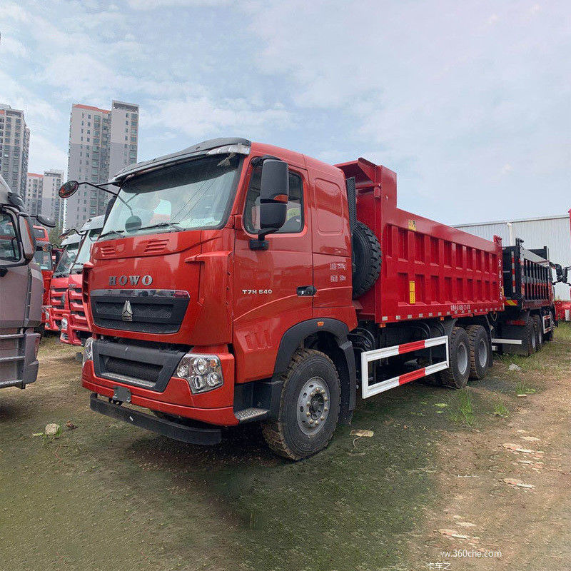 Caminhão pesado Howo 6x4 8x4 16 20 Meter cúbico 10 Caminhão de volante de rodas Caminhão de descarga de mineração usado
