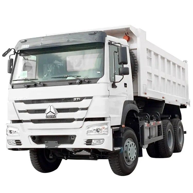 Caminhão de descarga de lixo Sino Howo 375HP Euro 3 Direção de segunda mão para transporte de engenharia