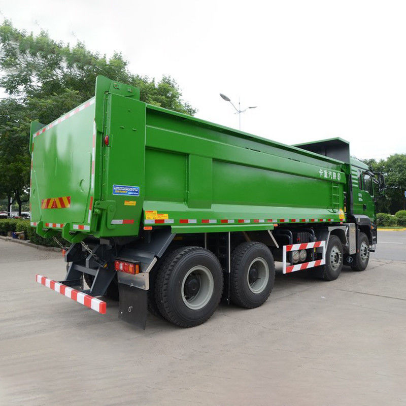 8x4 12 Wheel Shacman Dump Trucks Desempenho pesado para sua construção rodoviária