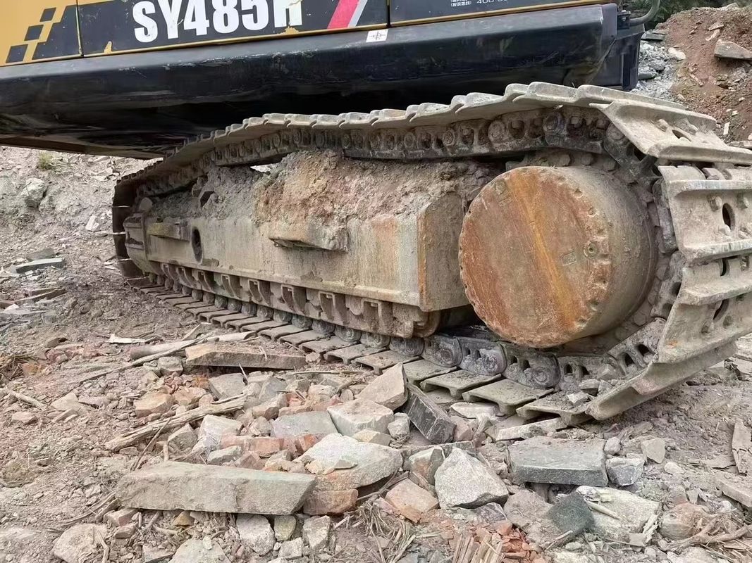 Experimente o poder da escavadeira SANY SY485H com capacidade de balde de 2,2-3,1 m3