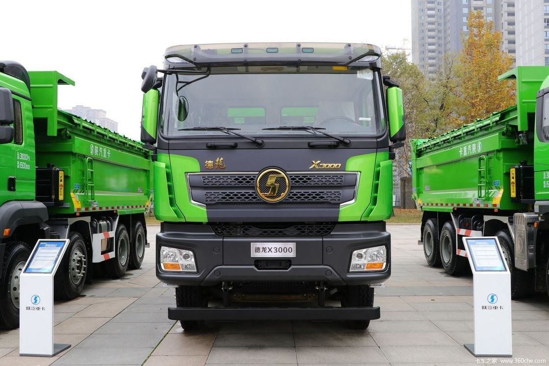Euro 2 Padrão de emissões 10 Forward Shift Shacman Dump Truck 8X4 12 Wheeler 30 toneladas