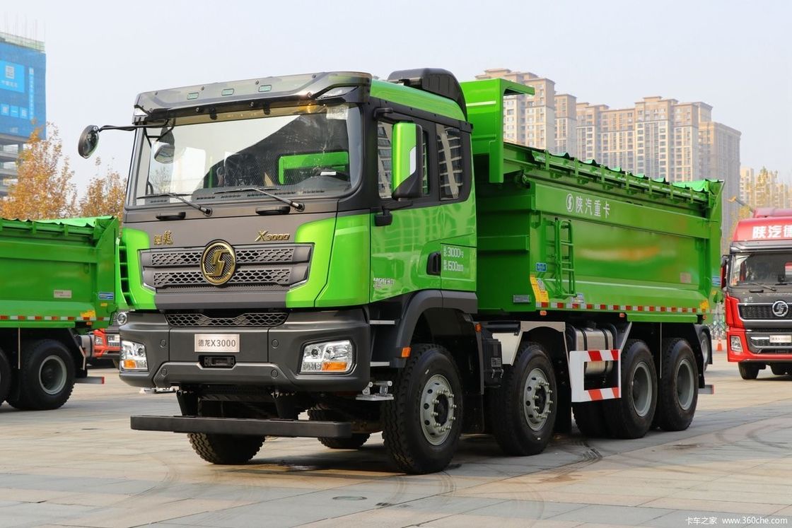 Euro 2 Padrão de emissões 10 Forward Shift Shacman Dump Truck 8X4 12 Wheeler 30 toneladas