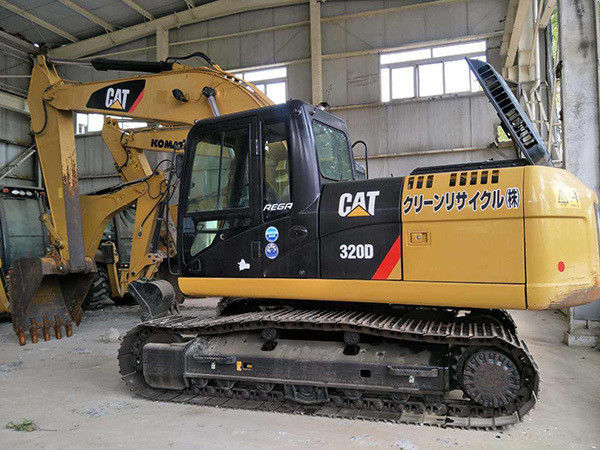 Kawasaki cilindro hidráulico usado Cat 320D Crawler Excavator com 1.1m3 Capacidade de balde