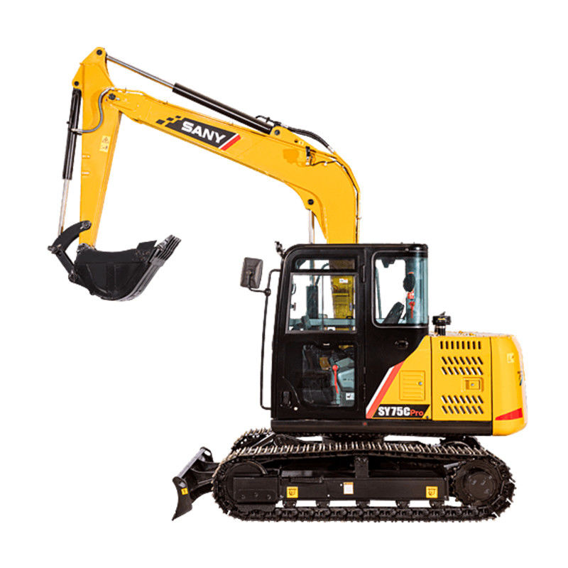 Radius máximo de escavação 6240 SANY SY75C Pro 7tons Excavadora hidráulica usada pequena