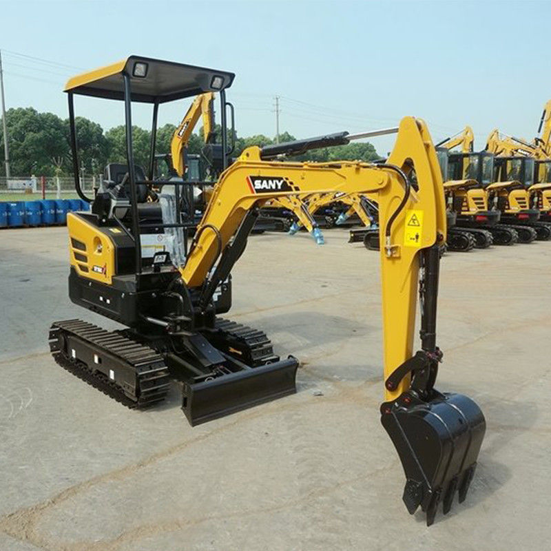 SANY SY16C mini escavadeira de 1 tonelada com bomba hidráulica importada e altura de escavação de 3665 mm