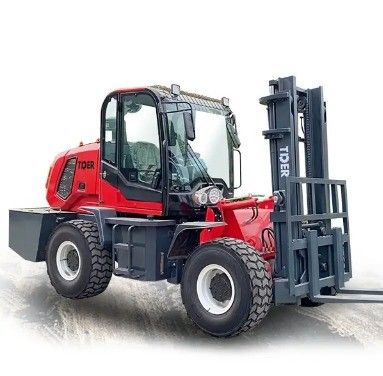 Capacidade de carga de 3000 kg Utilizado TDER 4WD todo terreno em empilhadeira com motor Isuzu ou Cummins EPA