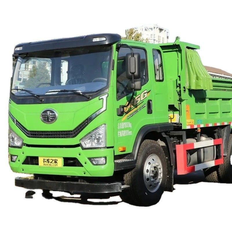 Caminhão de descarga de 200 HP FAW 4x2 com caixa de transmissão manual e tanque de combustível de alta capacidade