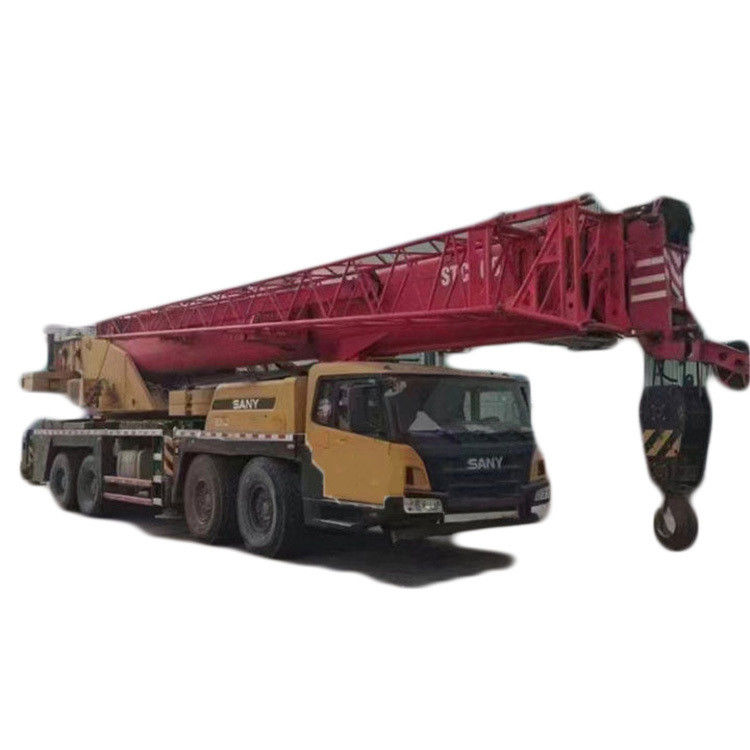 80000 kg Direção esquerda Carrinho hidráulico Guindaste de 80 toneladas STC 800 Carrinho de guindaste Sany usado
