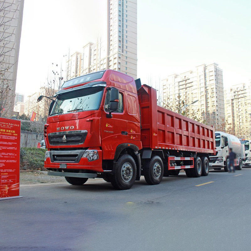 HOWO Sinotruck 8*4 Drive Dump Truck para Engenharia Transporte Ar condicionado manual