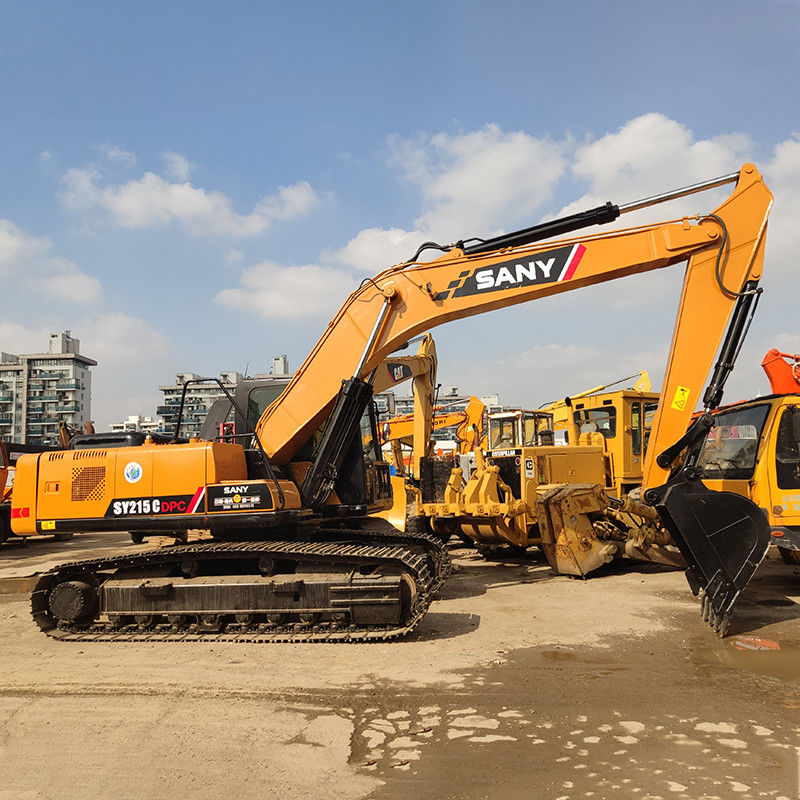 Excavadora Sany SY215c usada de 21,5 toneladas com cor original e deslocamento de 4,9L