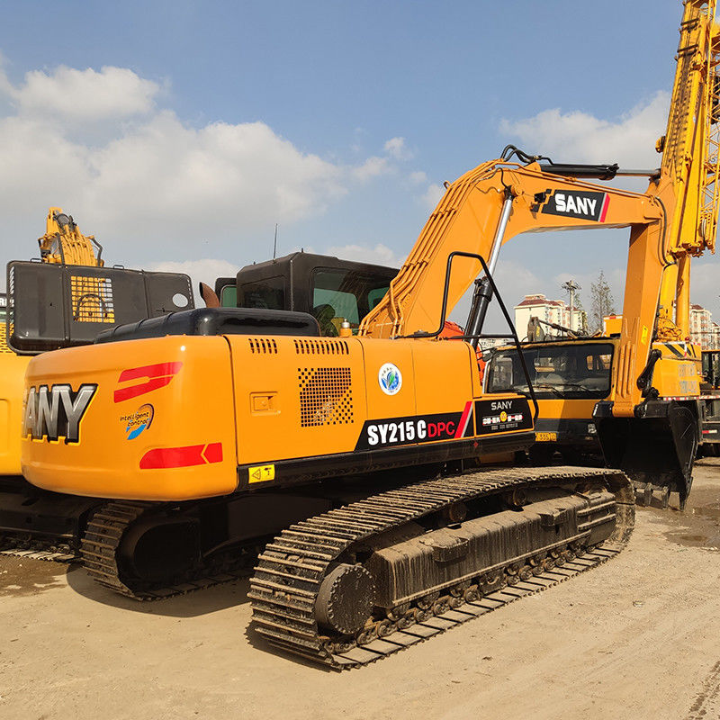 Excavadora Sany SY215c usada de 21,5 toneladas com cor original e deslocamento de 4,9L