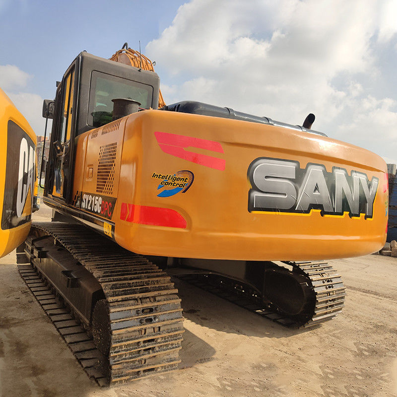 Excavadora Sany SY215c usada de 21,5 toneladas com cor original e deslocamento de 4,9L