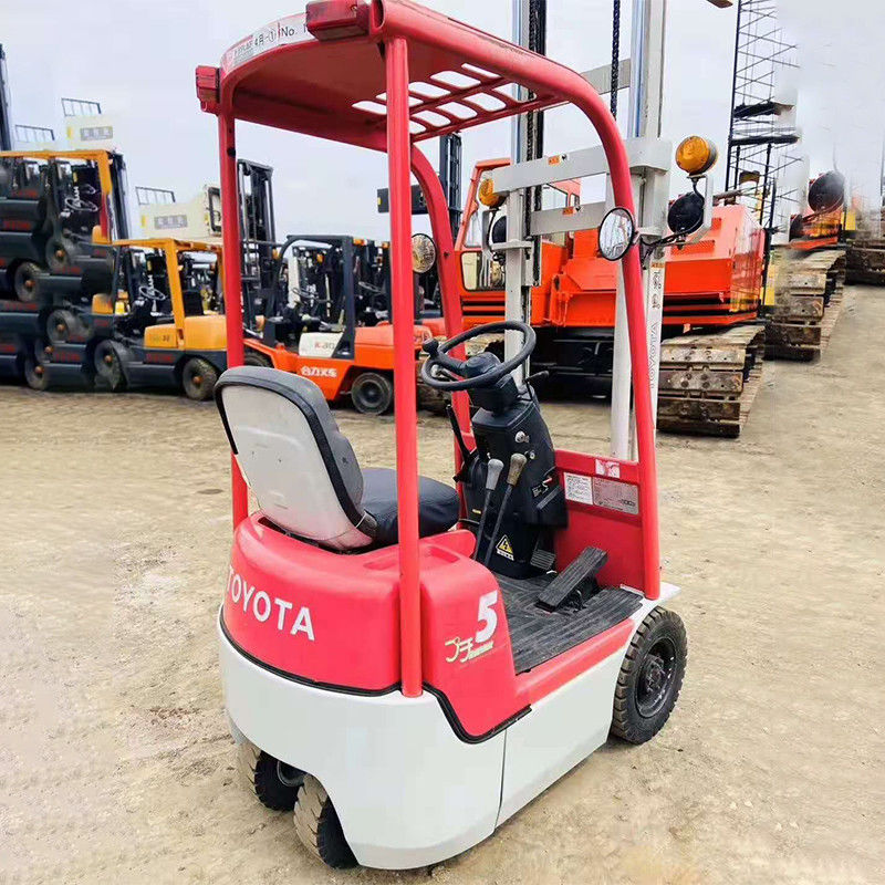 0.5 toneladas Toyota Usado caminhão elétrico de empilhadeira com 125 largura de garfo e 1070 comprimento de garfo