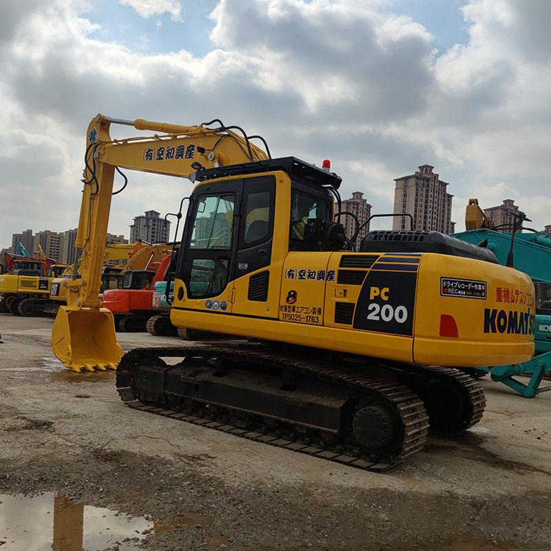 Excavadora usada Komatsu PC200-8 Excavadora hidráulica de 22 toneladas Excavadora de rastreamento Outra bomba hidráulica