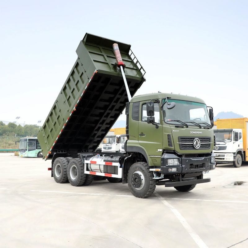 Dong Fong Verde 6*4 RHD 430HP camião de despejo de lixo câmara traseira carga de alta capacidade 21-30T