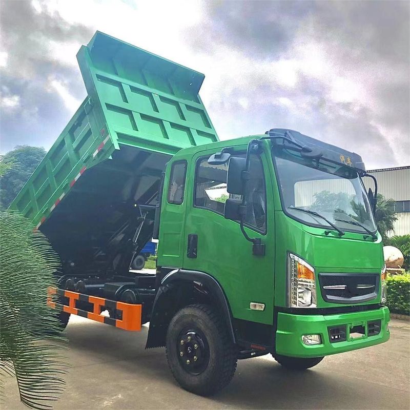156HP EURO-V Emission Light Dump Tipper Truck em tipo de combustível diesel Sem controle de velocidade