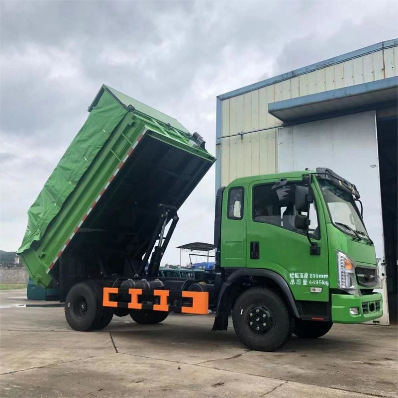 156HP EURO-V Emission Light Dump Tipper Truck em tipo de combustível diesel Sem controle de velocidade
