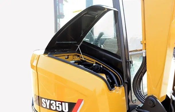 Excavadora Sany 35u 4855mm Altura máxima de escavação e peso operacional de 5,8 toneladas