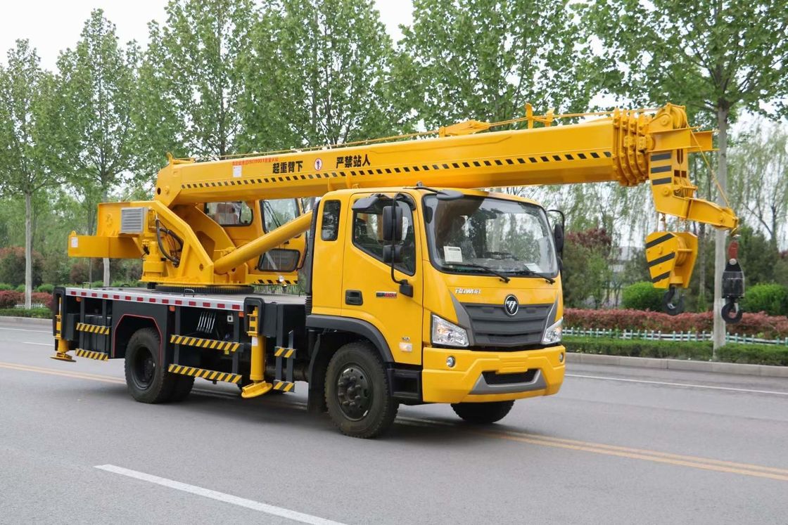 Potência de cavalo 160HP Amarelo 12-15 toneladas guindaste Equipamento de elevação Caminhão Guindaste Caminhão de guindaste usado