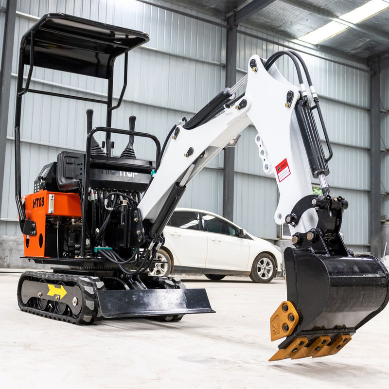 CHANGCHAI Motor de 1 tonelada Excavadora de rastreamento Mini Excavadora com comprimento de aterragem de pista de 1140 mm