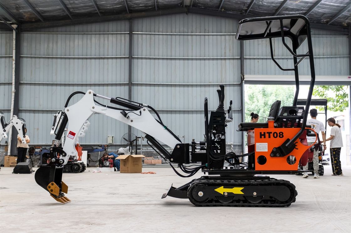 CHANGCHAI Motor de 1 tonelada Excavadora de rastreamento Mini Excavadora com comprimento de aterragem de pista de 1140 mm