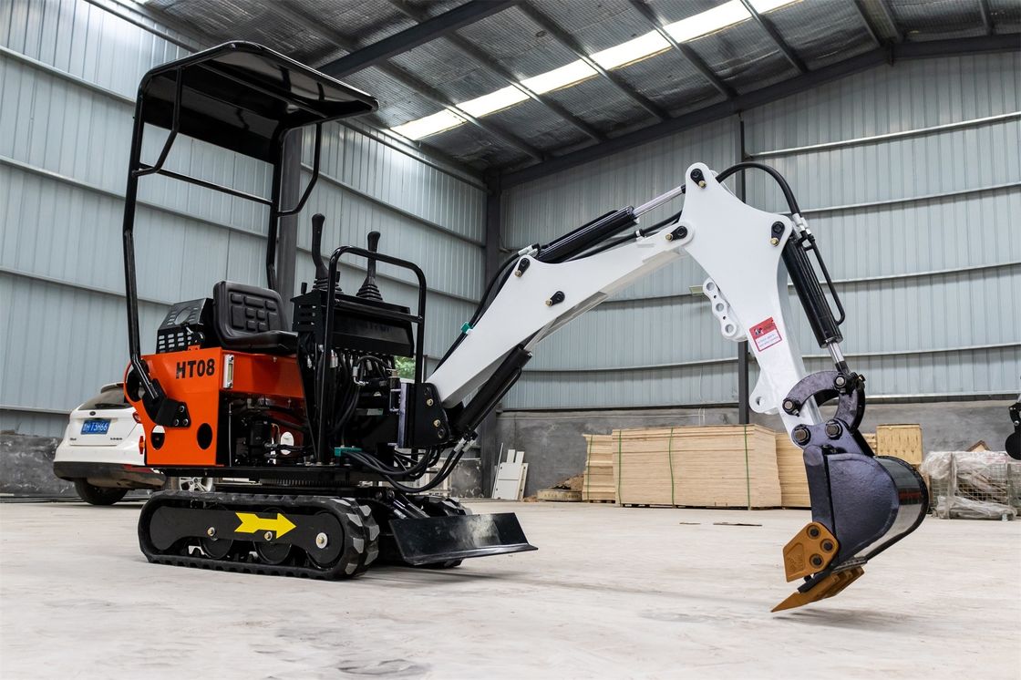 CHANGCHAI Motor de 1 tonelada Excavadora de rastreamento Mini Excavadora com comprimento de aterragem de pista de 1140 mm