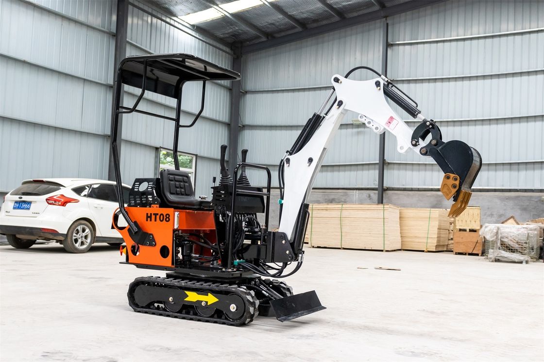 CHANGCHAI Motor de 1 tonelada Excavadora de rastreamento Mini Excavadora com comprimento de aterragem de pista de 1140 mm