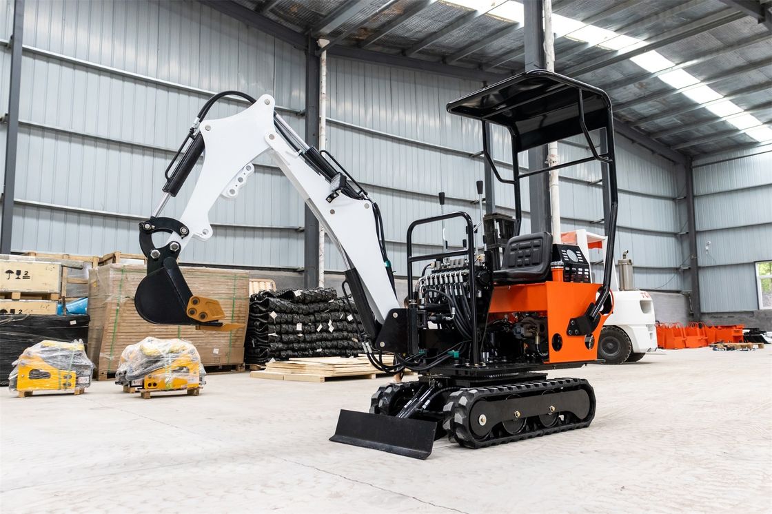 CHANGCHAI Motor de 1 tonelada Excavadora de rastreamento Mini Excavadora com comprimento de aterragem de pista de 1140 mm