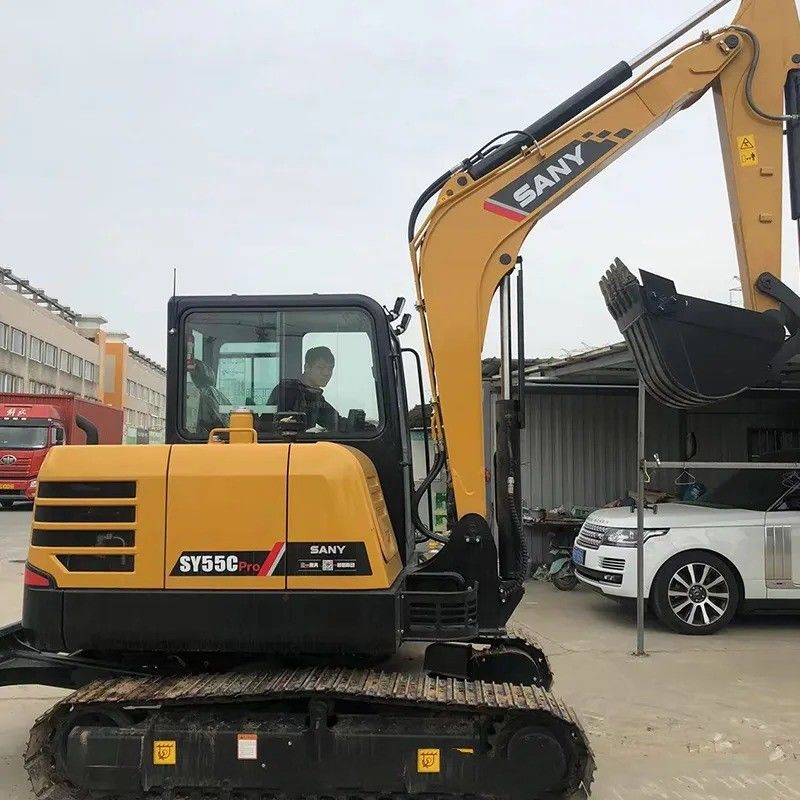 Sany Used Excavator SY55C Pro com motor original e 5780 kg de peso da máquina