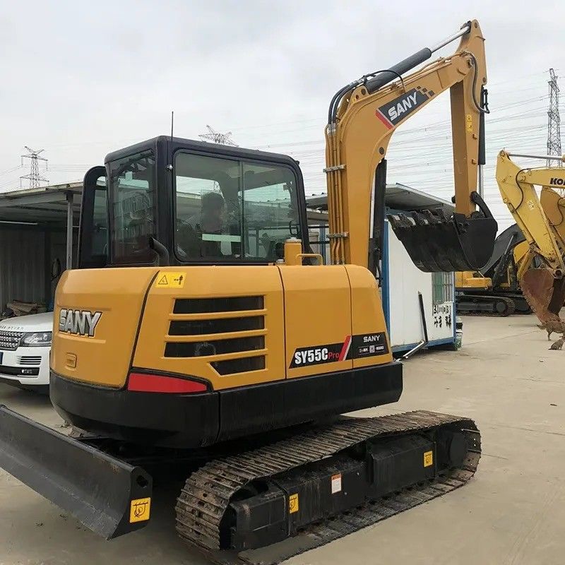 Sany Used Excavator SY55C Pro com motor original e 5780 kg de peso da máquina