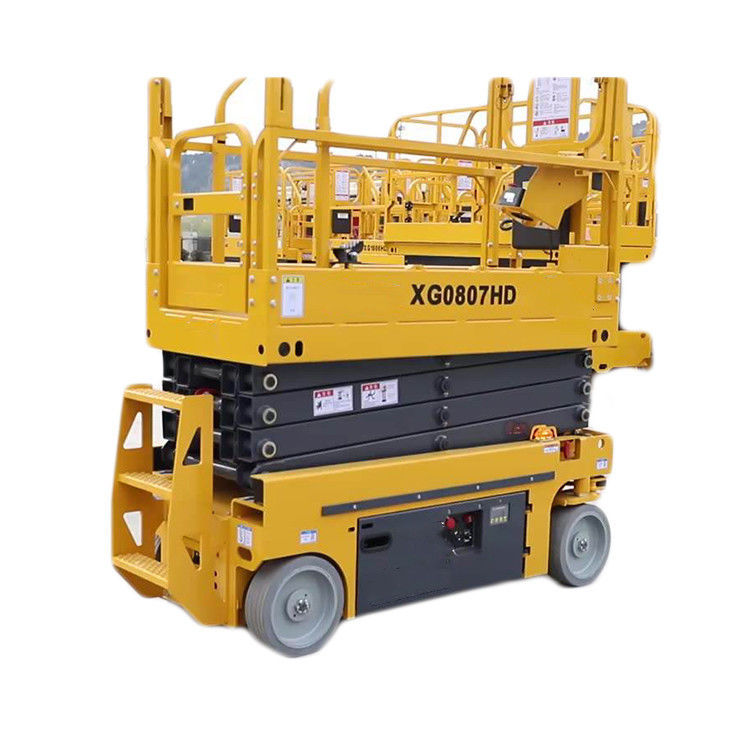 Elevador de tesoura de plataforma elétrica de 12 m com mecanismo de elevação e tamanho de mesa 2277x1120 mm