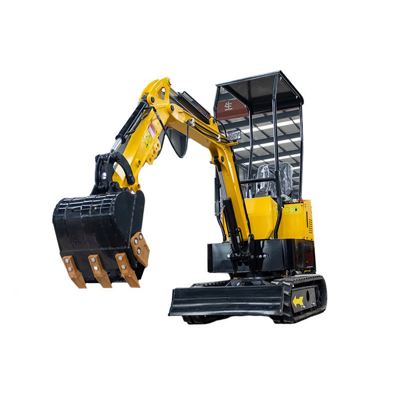 Mini-excavadora de 1 tonelada com comprimento total de trilho de 1230 mm e sistema hidráulico avançado