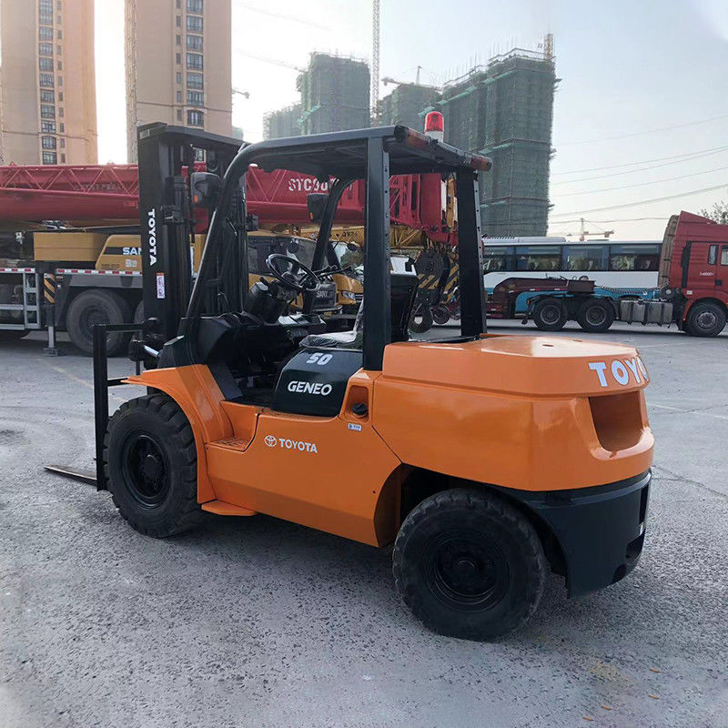 Elevador elétrico diesel de 5 toneladas usado com transmissão automática de tração nas quatro rodas e largura de garfo 125