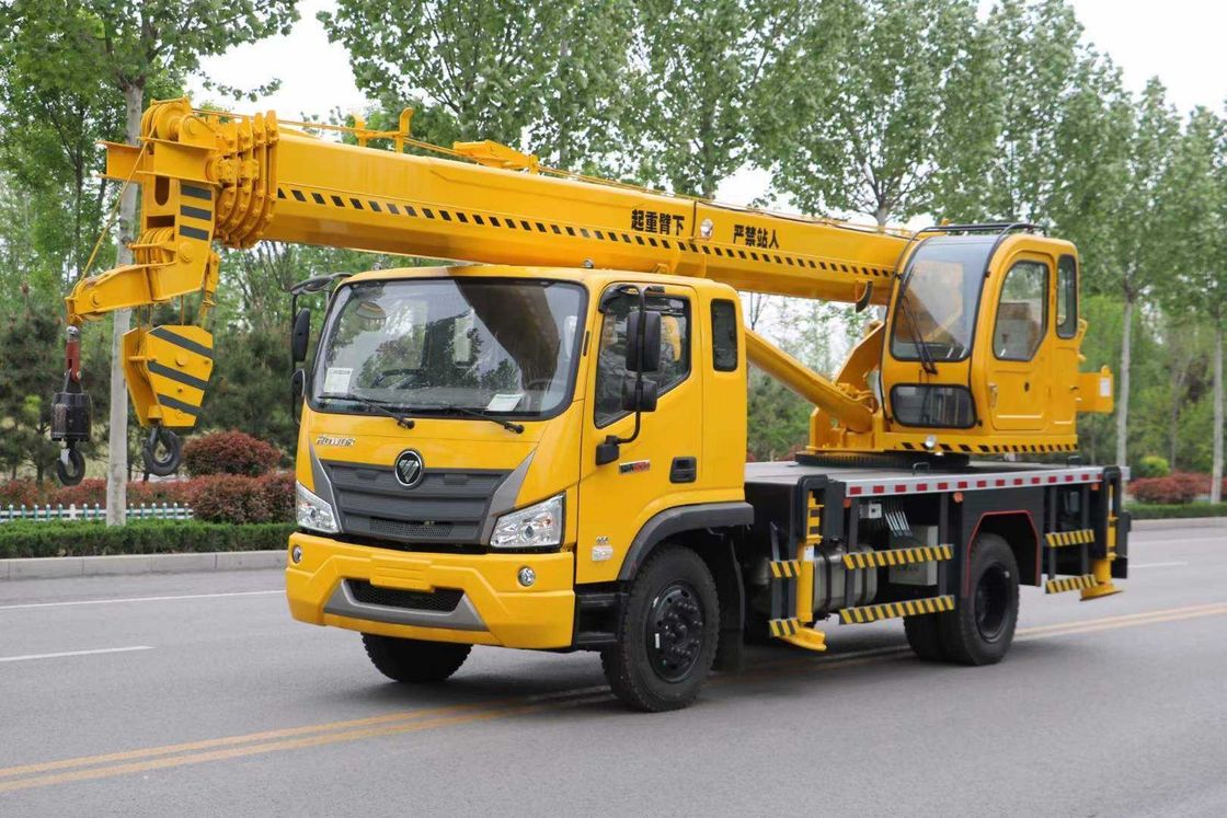 Construção de caminhão de guindastes móveis usados de 12 a 15 toneladas com potência de 160 cavalos e distância entre eixos de 4200 mm