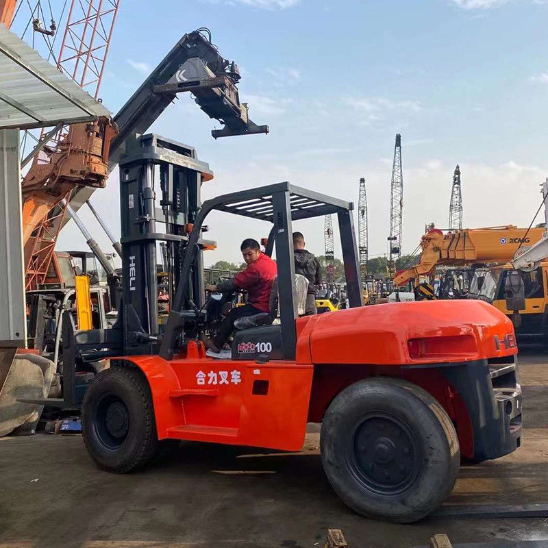 Capacidade de carga elevada em 10 toneladas em empilhadeira diesel em empilhadeira de helicóptero usada com motor diesel