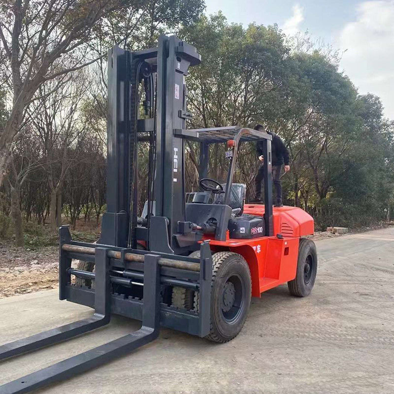 Capacidade de carga elevada em 10 toneladas em empilhadeira diesel em empilhadeira de helicóptero usada com motor diesel