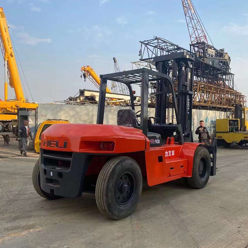 Capacidade de carga elevada em 10 toneladas em empilhadeira diesel em empilhadeira de helicóptero usada com motor diesel