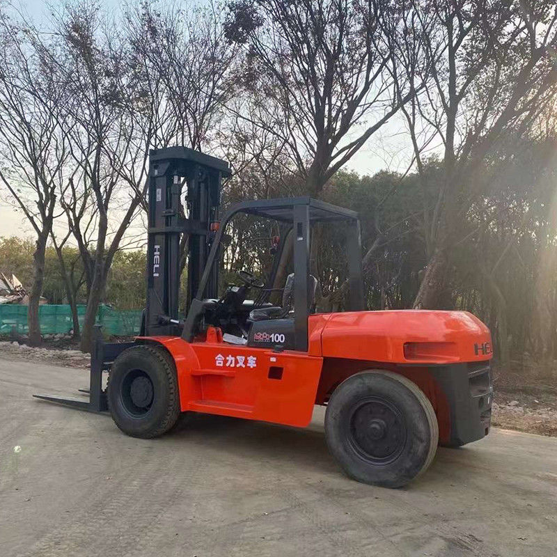 Capacidade de carga elevada em 10 toneladas em empilhadeira diesel em empilhadeira de helicóptero usada com motor diesel