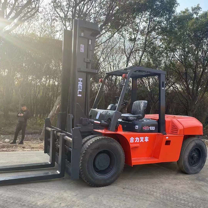 Capacidade de carga elevada em 10 toneladas em empilhadeira diesel em empilhadeira de helicóptero usada com motor diesel