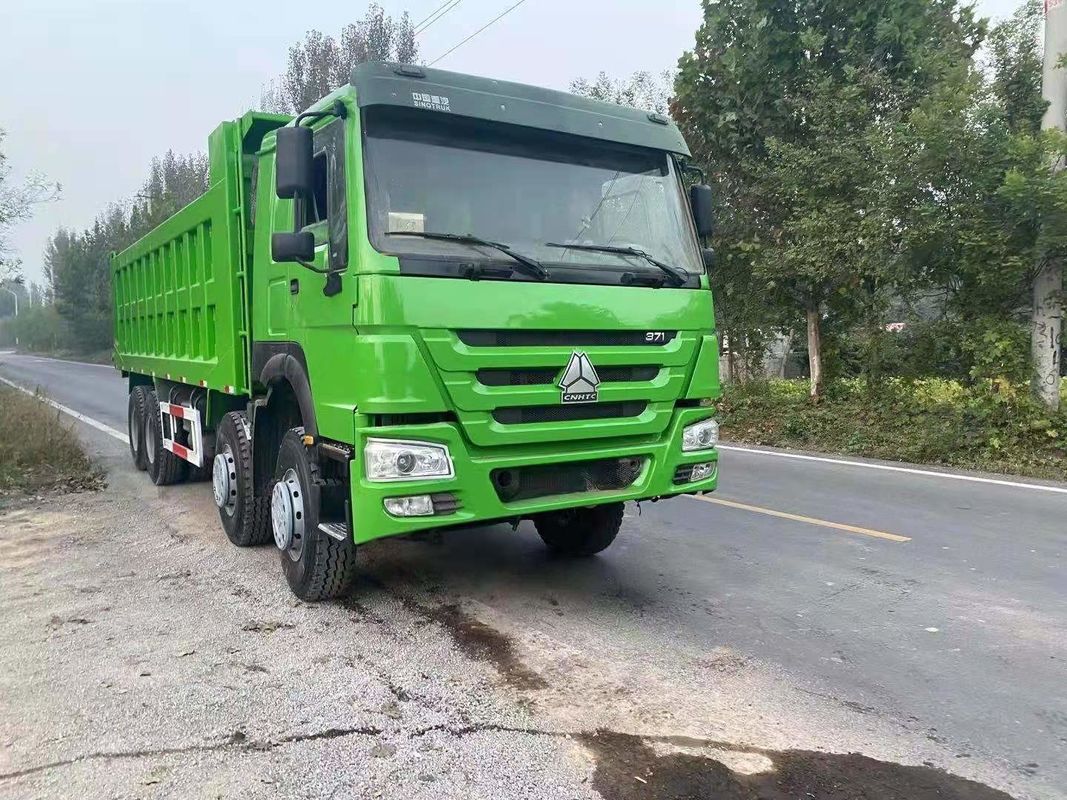 Caminhão de descarga usado 371HP 35tons Caminhão de descarga 8*4 para construção pesada SINOTRUK Chassis