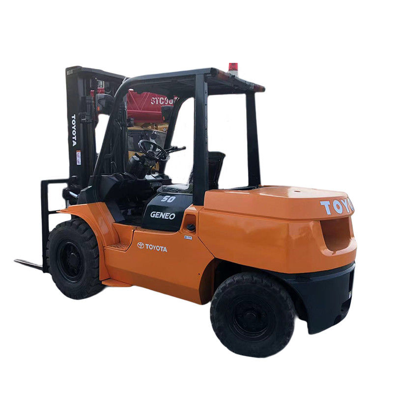 2001-4000 Horas de Trabalho 5 toneladas Toyota em segunda mão Usado em empilhadeira com 560 mm sobreposição frontal