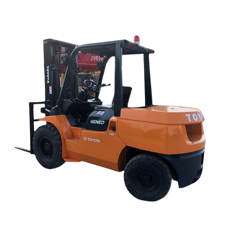 2001-4000 Horas de Trabalho 5 toneladas Toyota em segunda mão Usado em empilhadeira com 560 mm sobreposição frontal