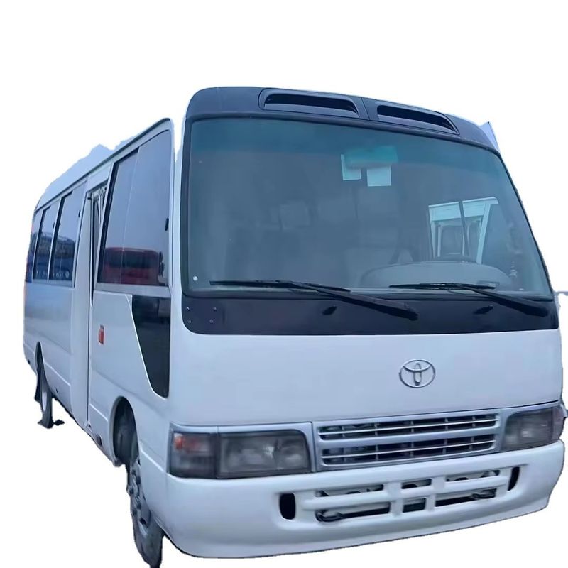Direção esquerda Toyota Coaster Bus com 9.00R20 Pneus e 4L capacidade do motor