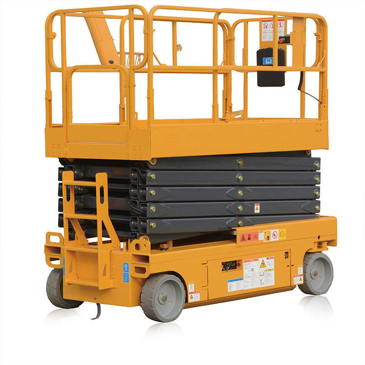 Elevador de tesoura diesel de primeira linha com distância entre eixos de 1877 mm e altura de elevação de 2,5 m min.