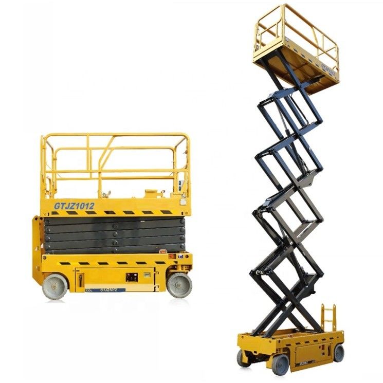 Elevador de tesoura diesel de primeira linha com distância entre eixos de 1877 mm e altura de elevação de 2,5 m min.