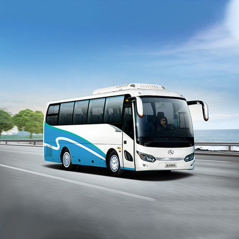 24 assentos Kinglong Luxury Used Coach Bus com LHD e 5000 mm de distância entre rodas no mercado