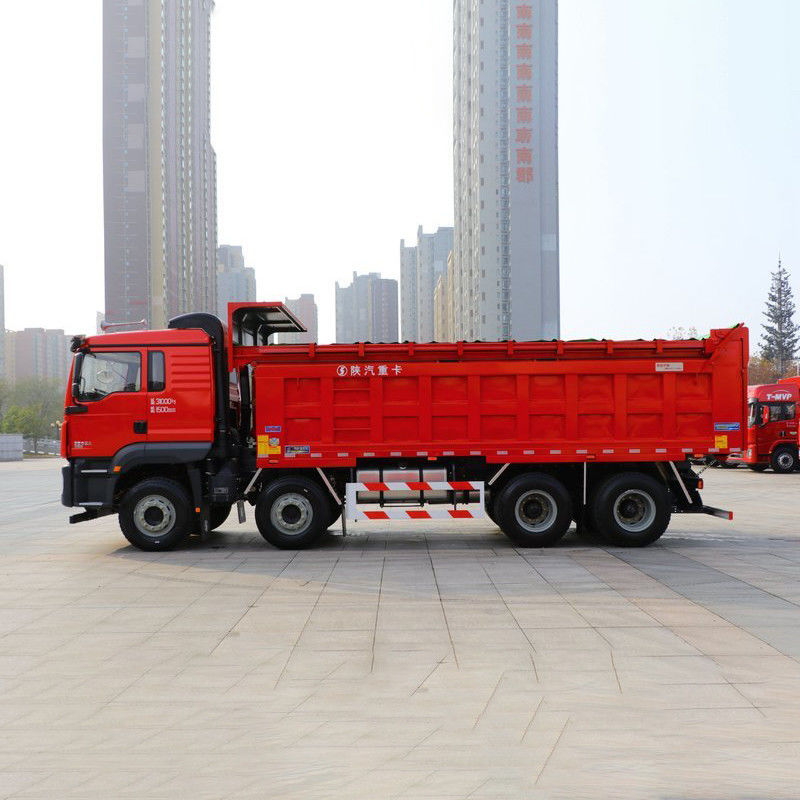 350 hp 8x4 6.8m Shacman Dump Tipper Truck com 12 pneus e Euro 2 padrão de emissões