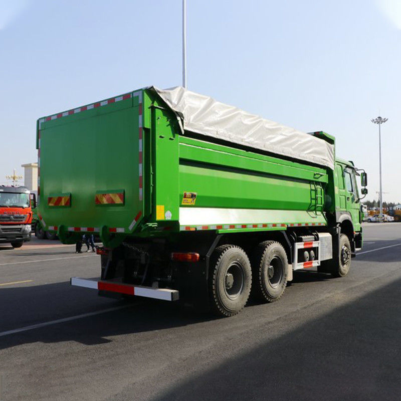 Usado 400HP 6x4 5.6m HOWO Dump Truck com câmera traseira e construção durável